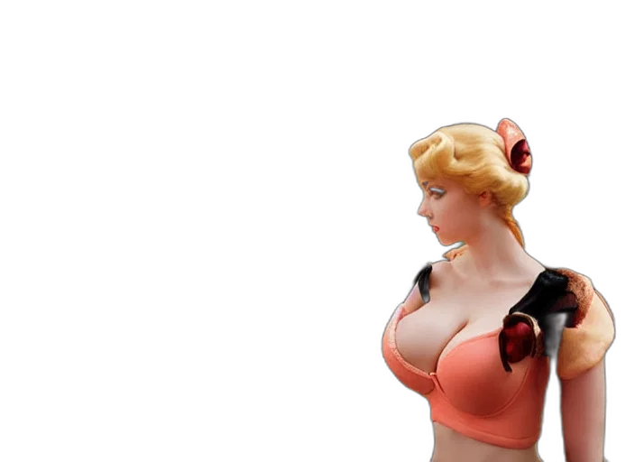 dress, hat, 3d render, concept art transparent PNG cut-out