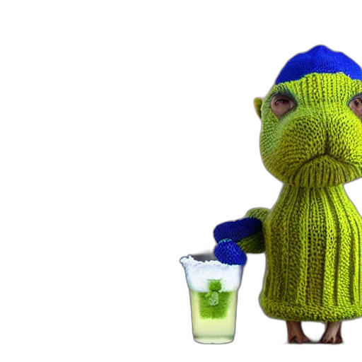 hat, creature, animal, 3d render transparent PNG cut-out