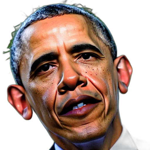 face, mask, animal, staff, photorealistic, 3d render, president, obama transparent PNG cut-out