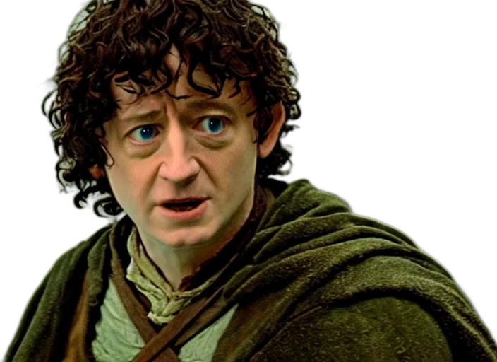 photorealistic, film, still, bernie, sanders, frodo, lord, rings transparent PNG cut-out