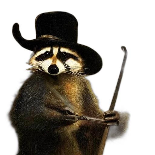hat, animal, staff, creature transparent PNG cut-out