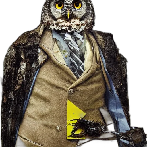 jacket, staff, animal, photorealistic transparent PNG cut-out