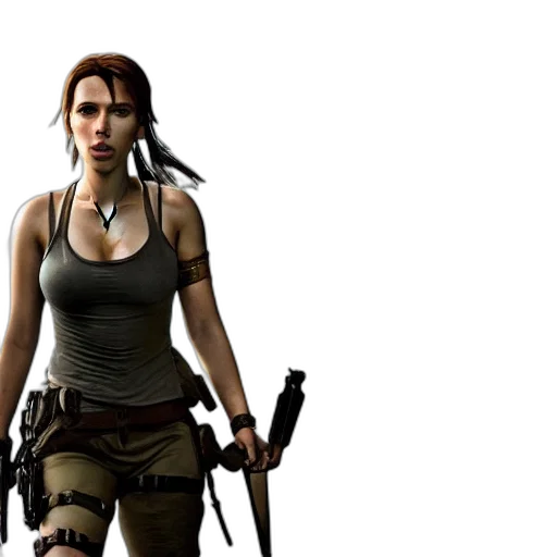 concept art, 3d render, photorealistic, scarlett transparent PNG cut-out