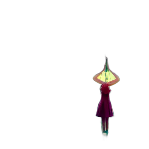 staff, umbrella, dress, crown, pixel art, concept art, 3d render, fantasy art transparent PNG cut-out