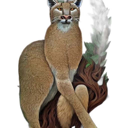 animal, staff, creature, concept art, fantasy art, photorealistic, watercolor, masterpiece transparent PNG cut-out