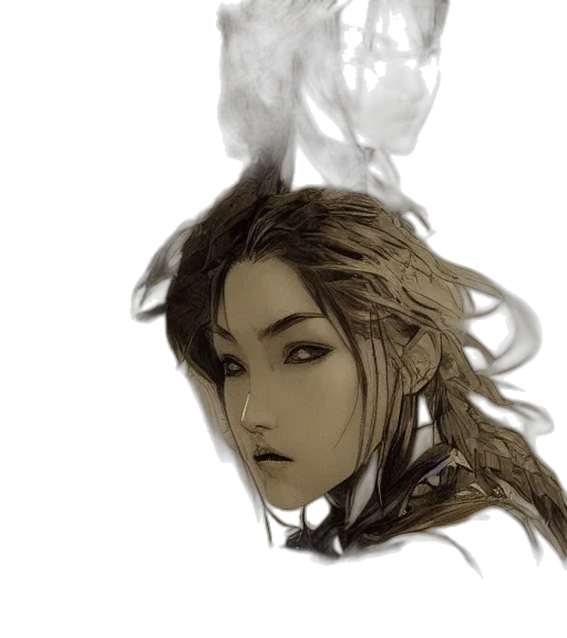 mask, hair, face, dragon transparent PNG cut-out