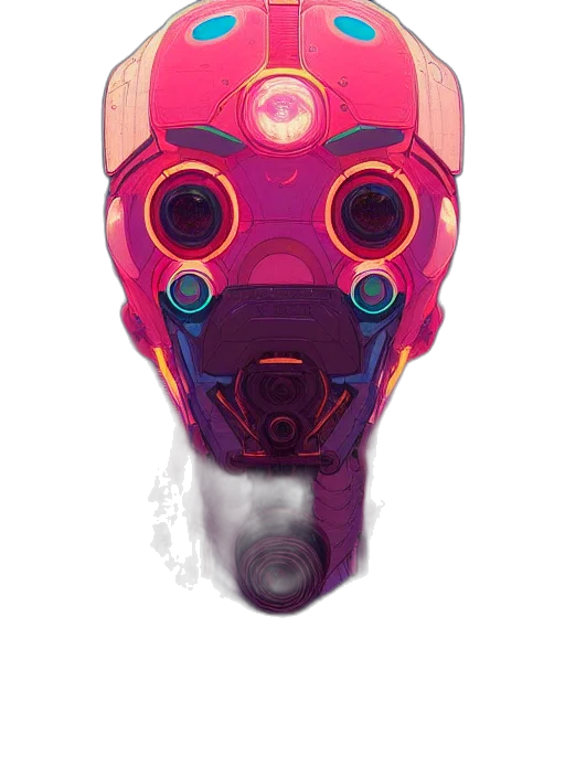 mask, robot, face, weapon transparent PNG cut-out