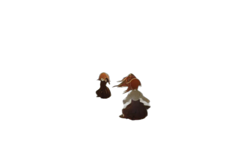 hair, staff, creature, hat transparent PNG cut-out