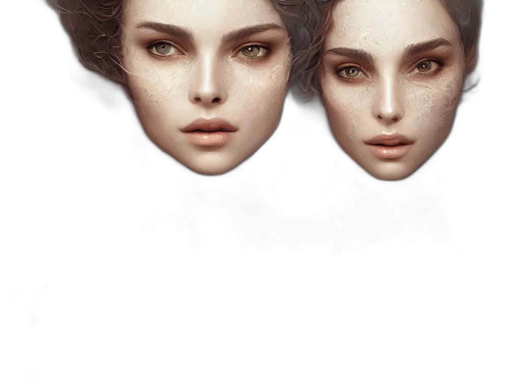 face, mask, crown, hair transparent PNG cut-out
