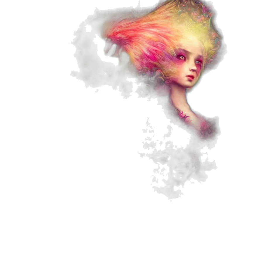 hair, creature, face, dragon, fantasy art, watercolor, pixel art, concept art transparent PNG cut-out