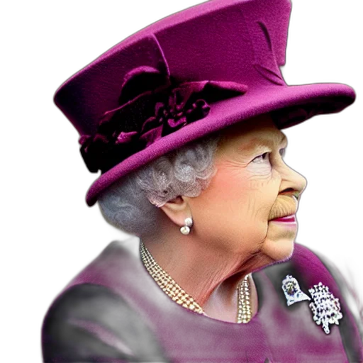 crown, hat, jewelry, face, photorealistic, 3d render, queen, england transparent PNG cut-out