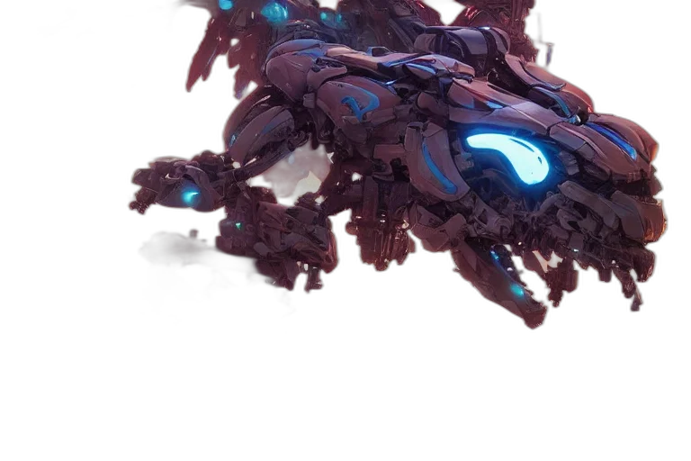 dragon, robot, weapon, creature transparent PNG cut-out
