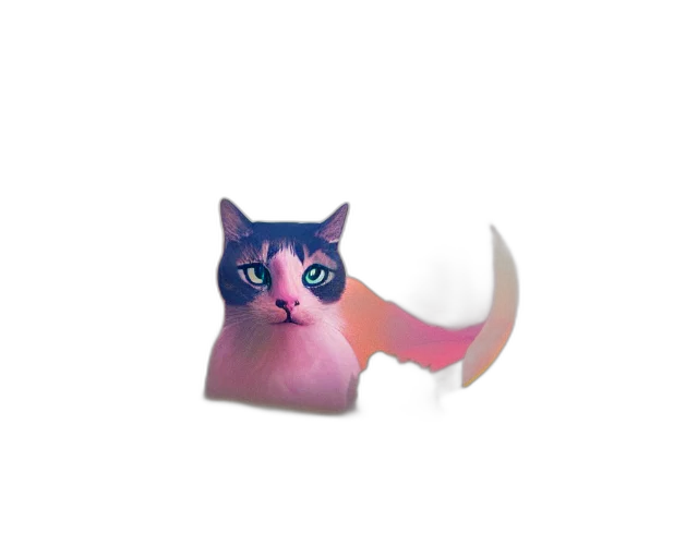 creature, animal, staff, mask, 3d render, vaporwave, pixel art, concept art transparent PNG cut-out