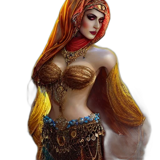 jewelry, dress, crown, fantasy art, concept art, comic book art, photorealistic, golden transparent PNG cut-out