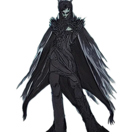 mask, creature, staff, concept art, fantasy art, pixel art, comic book art, dark transparent PNG cut-out