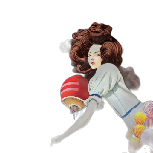 hair, staff, concept art, fantasy art transparent PNG cut-out