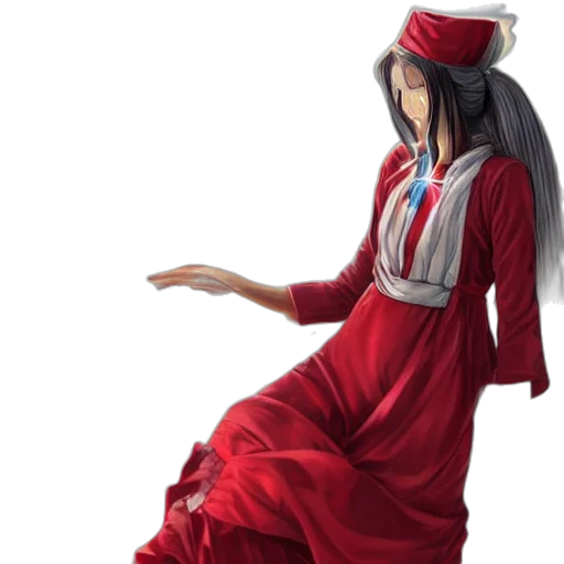 dress, staff, concept art, 3d render transparent PNG cut-out