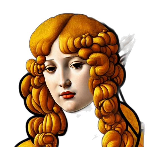 hair, face, crown, staff transparent PNG cut-out
