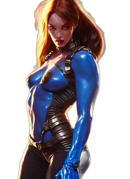 comic book art, concept art, fantasy art, photorealistic, blue, portrait, apex, legends transparent PNG cut-out