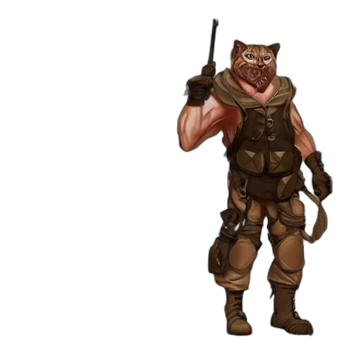 animal, weapon, creature, staff, concept art, pixel art, fantasy art, 3d render transparent PNG cut-out
