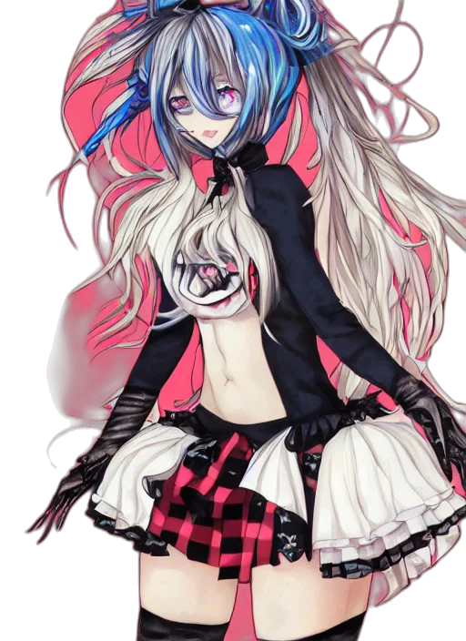 dress, anime, concept art, cartoon transparent PNG cut-out