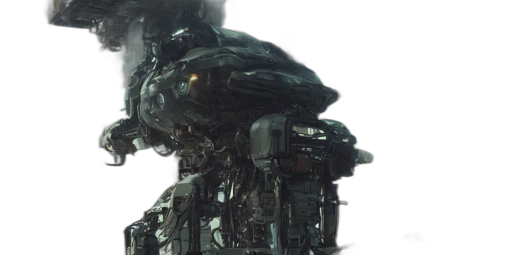 robot, weapon, concept art, cyberpunk transparent PNG cut-out