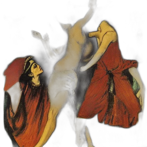 mask, dress, dragon, staff transparent PNG cut-out
