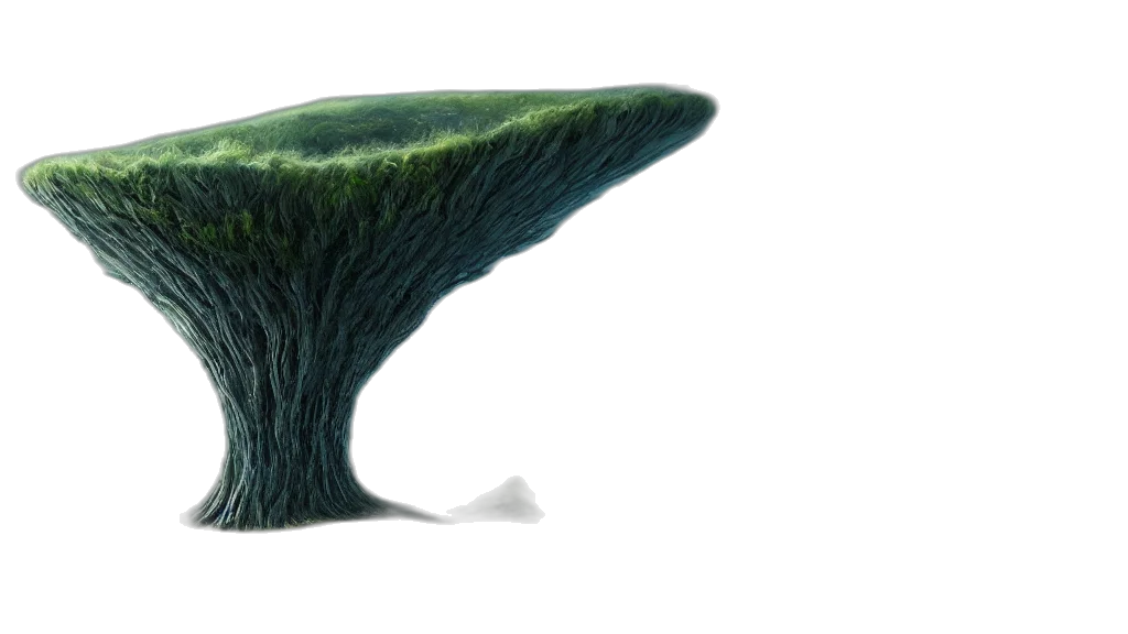 hat, tree, hair, furniture, 3d render, concept art, fantasy art, photorealistic transparent PNG cut-out
