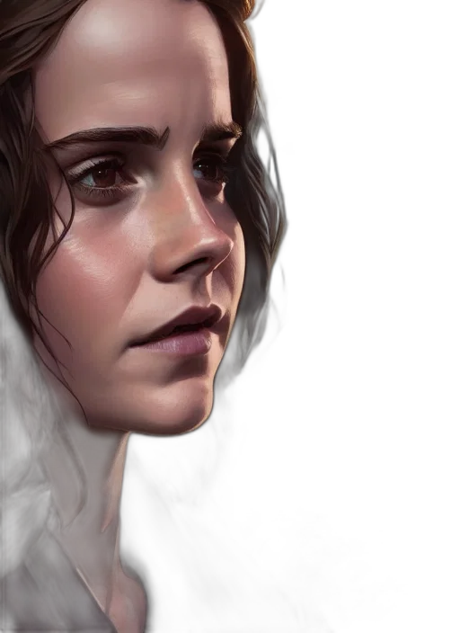 face, photorealistic, concept art, fantasy art, oil painting, fire, dark, monochrome transparent PNG cut-out