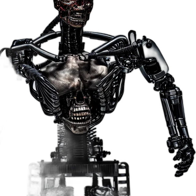 robot, creature, animal, staff, concept art, 3d render, cyberpunk, comic book art transparent PNG cut-out