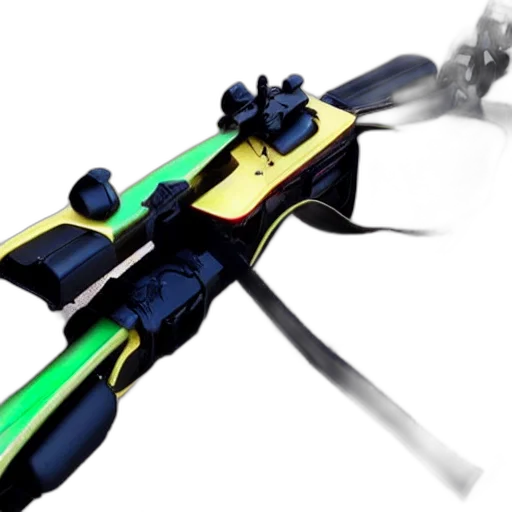 weapon, sword, robot, staff, 3d render, concept art, cyberpunk, realistic transparent PNG cut-out