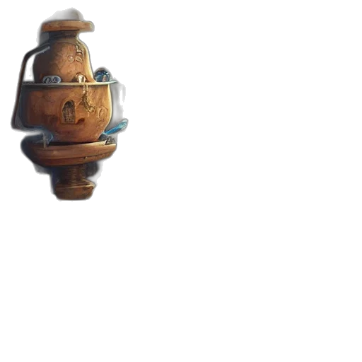 robot, bottle, weapon, staff, 3d render, concept art, pixel art, photorealistic transparent PNG cut-out