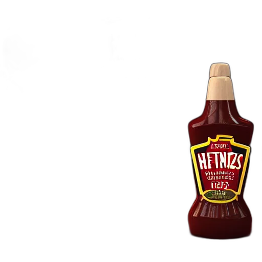 bottle, food, weapon, 3d render, photorealistic, concept art, pixel art, heinz transparent PNG cut-out