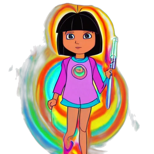 staff, cartoon, concept art, fantasy art, comic book art, outer space, neon, colorful transparent PNG cut-out
