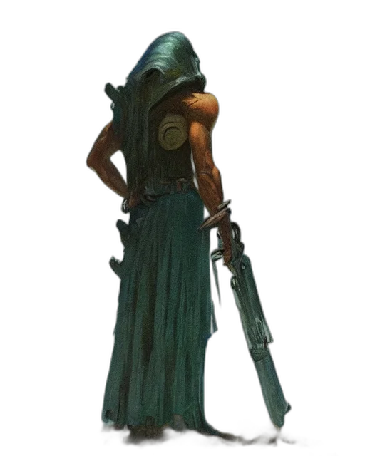 staff, weapon, sword, dress transparent PNG cut-out