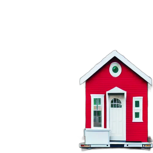 building, furniture, 3d render, red transparent PNG cut-out