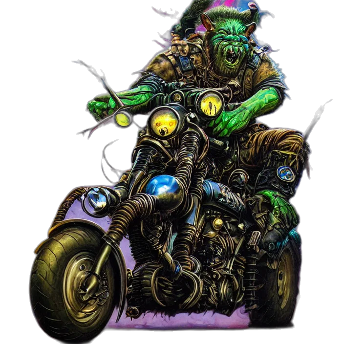 concept art, fantasy art, comic book art, cyberpunk transparent PNG cut-out