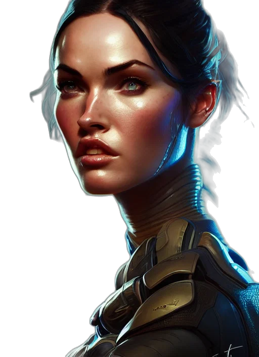 face, robot, concept art, comic book art transparent PNG cut-out