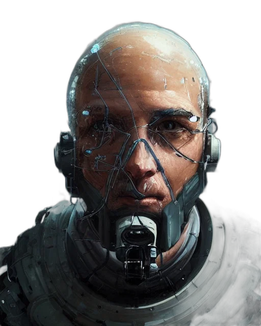 face, robot, mask, staff transparent PNG cut-out