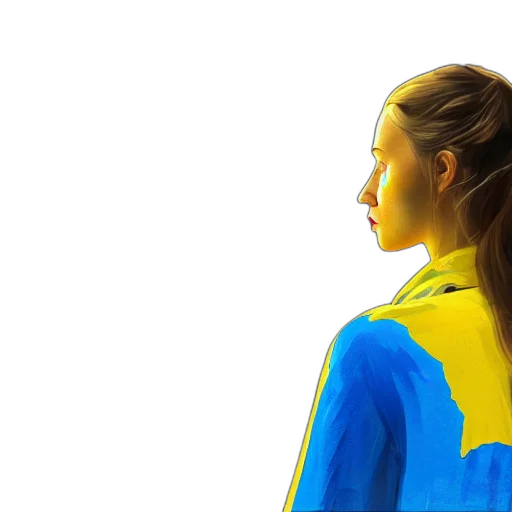 jacket, face, hair, oil painting transparent PNG cut-out