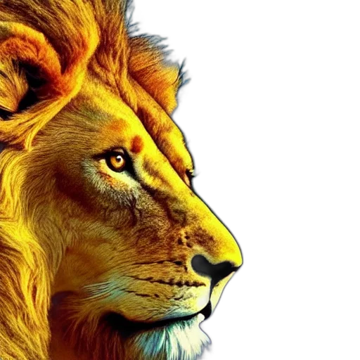 animal, crown, photorealistic, fantasy art transparent PNG cut-out