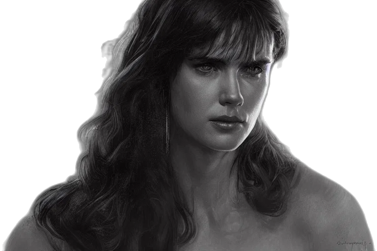 face, photorealistic, oil painting, fantasy art transparent PNG cut-out