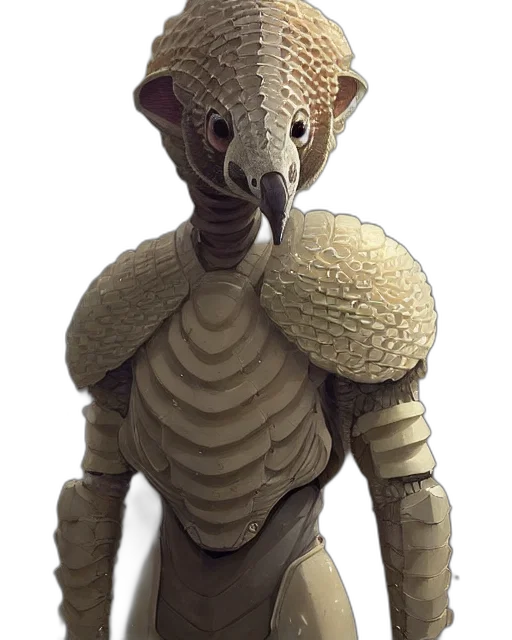 creature, staff, robot, animal, concept art, 3d render, fantasy art, outer space transparent PNG cut-out