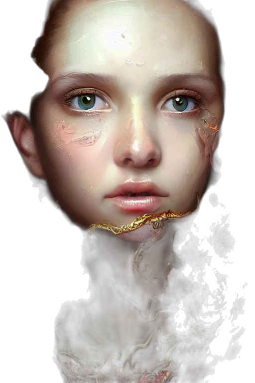 face, mask, crown, creature, photorealistic, fantasy art, concept art, oil painting transparent PNG cut-out