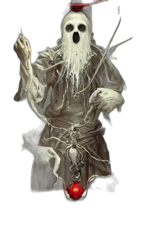 staff, creature, mask, weapon, concept art, fantasy art, pixel art, watercolor transparent PNG cut-out