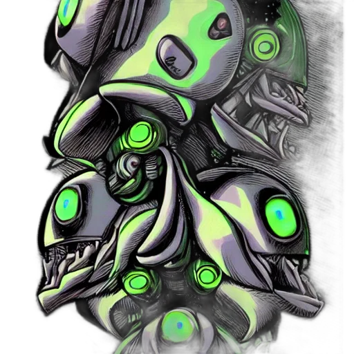 robot, mask, face, creature transparent PNG cut-out
