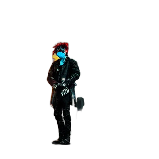 mask, jacket, robot, staff transparent PNG cut-out