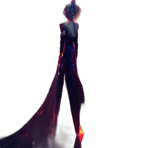 dress, sword, crown, staff, concept art, fantasy art, cyberpunk, watercolor transparent PNG cut-out