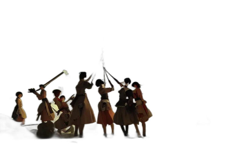 staff, concept art, 3d render, fire transparent PNG cut-out