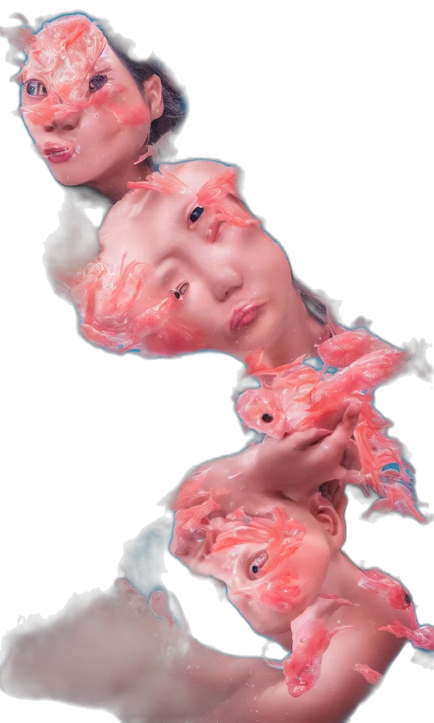 face, mask, creature, hair transparent PNG cut-out